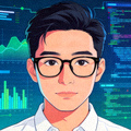 佩戴眼镜的年轻男性数据爱好者头像